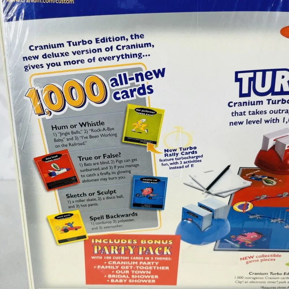 2004 Cranium Turbo Edition Family‎ Board Game Adult & Teen Fun Facts